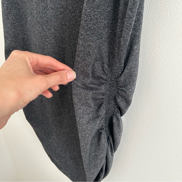 (SOLD) LULULEMON In The Flow Sleeveless Ruched Dress Grey Size 6 - Picture 8 of 11